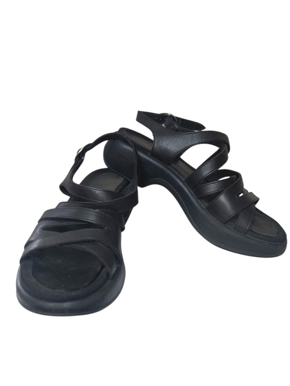Dansko Lolita Black Leather Multi-Strap Supportive Sandals Size 9
